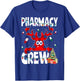 Funny Red Plaid Reindeer Pharmacy Crew Christmas T-Shirt - T-Shirt | Royal