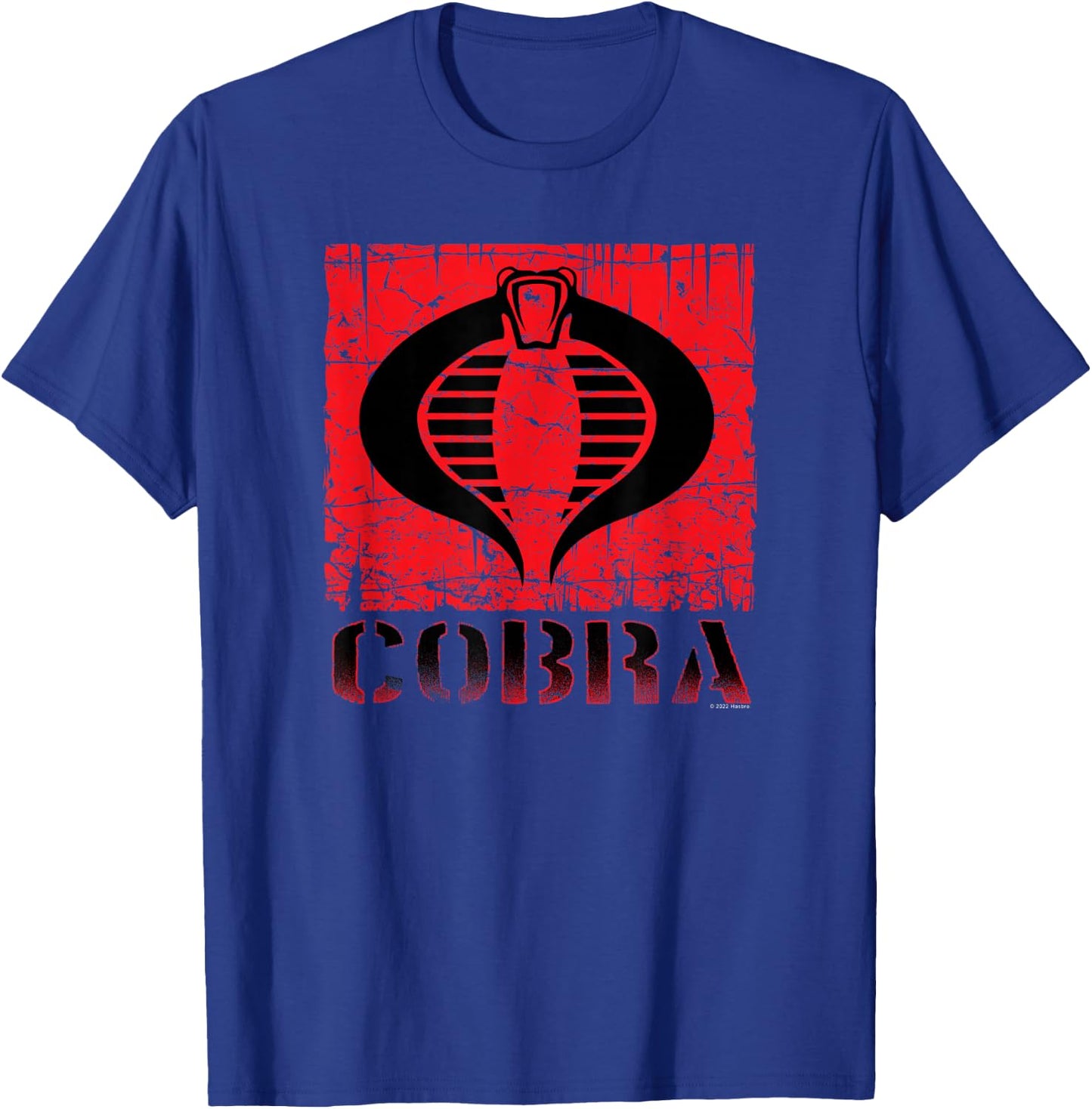 G.I. Joe A Real American Hero Cobra Command Distressed Logo T-Shirt - T-Shirt | Royal