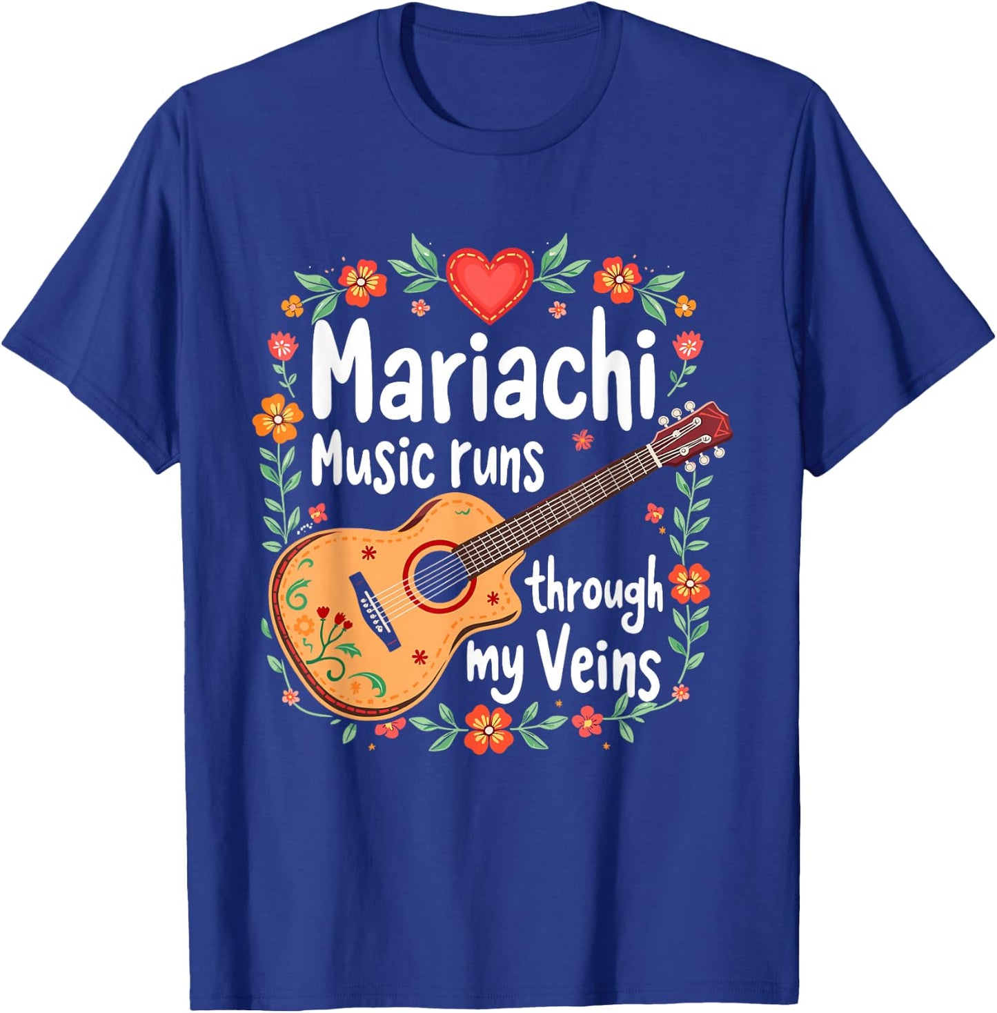 Traditional Mexican Cultural Music Mariachi Lover Fiesta T-Shirt - T-Shirt | Royal