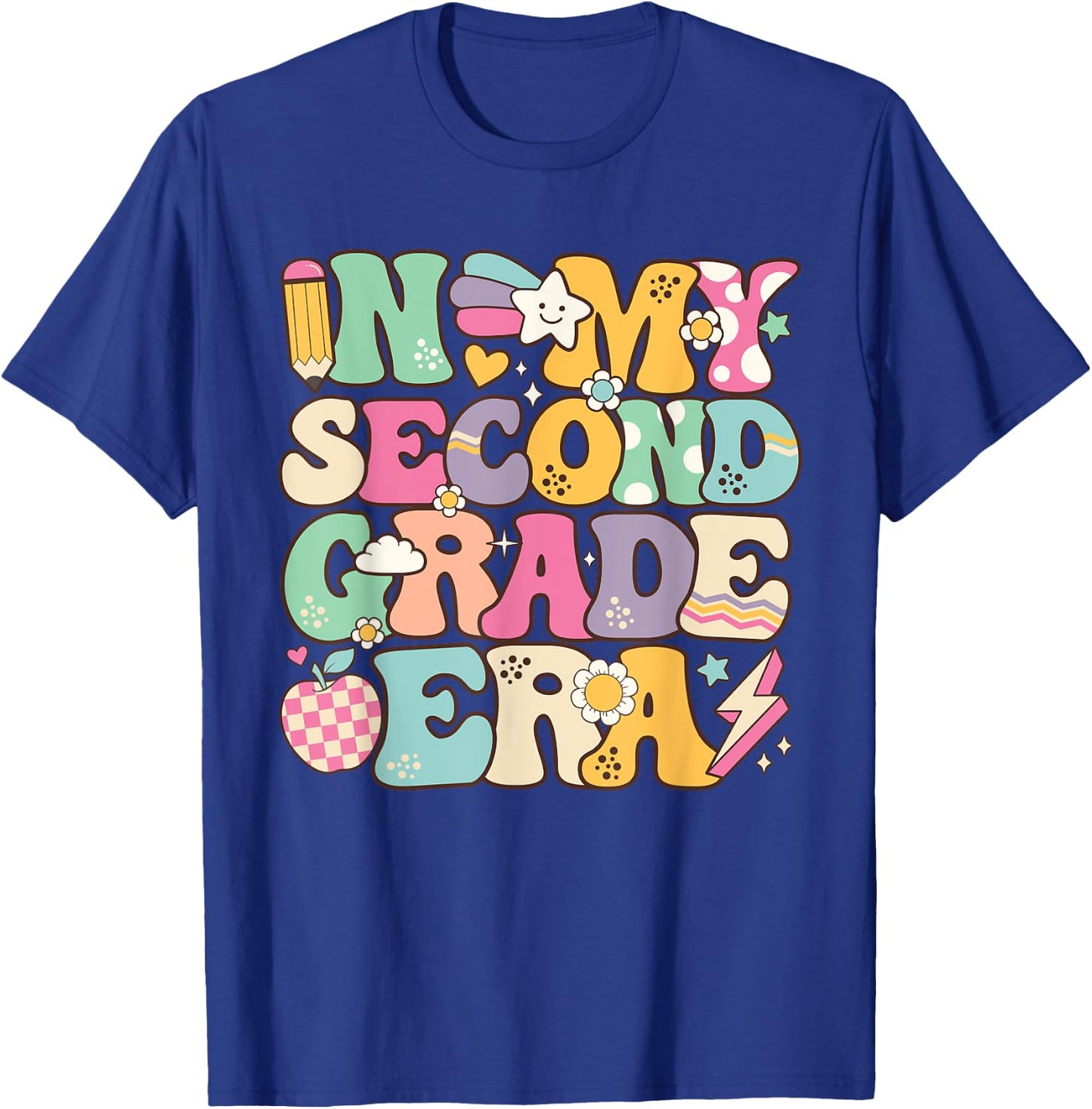 In My Second Grade Era Girl Back To School 2nd Grade Teacher T-Shirt - T-Shirt | Royal