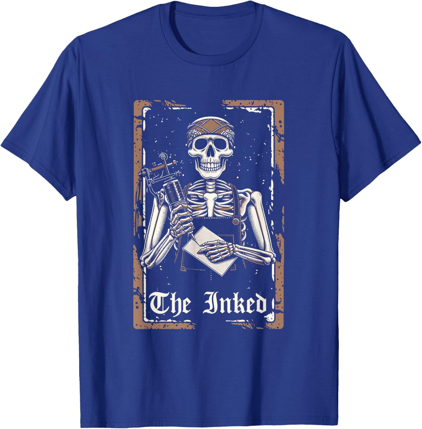 Tattoo Artist Tattooist Tattoos - Skeleton Tarot Card T-Shirt - T-Shirt | Royal