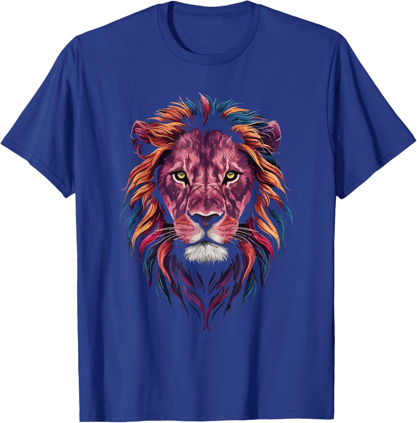 Lion Mane Face Head Art Print Graphic Design Men Women Kids T-Shirt - T-Shirt | Royal