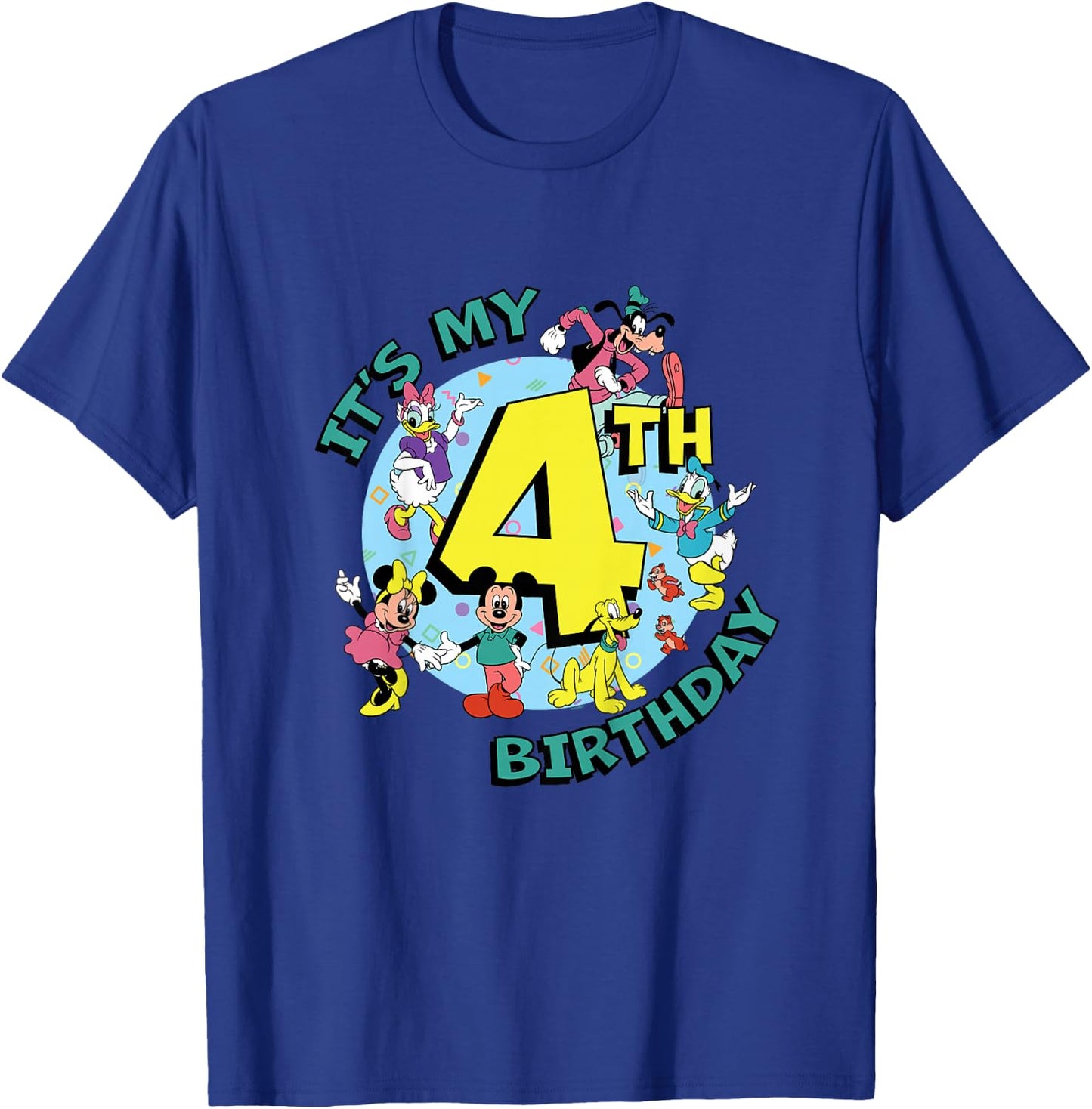 Disney Mickey and Friends It’s My Fourth 4th Birthday T-Shirt - T-Shirt | Royal