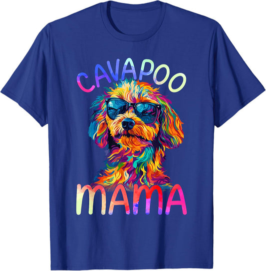 Cavapoo Mom Mama Colorful Pop Art Cavapoo Dog T-Shirt - T-Shirt | Royal