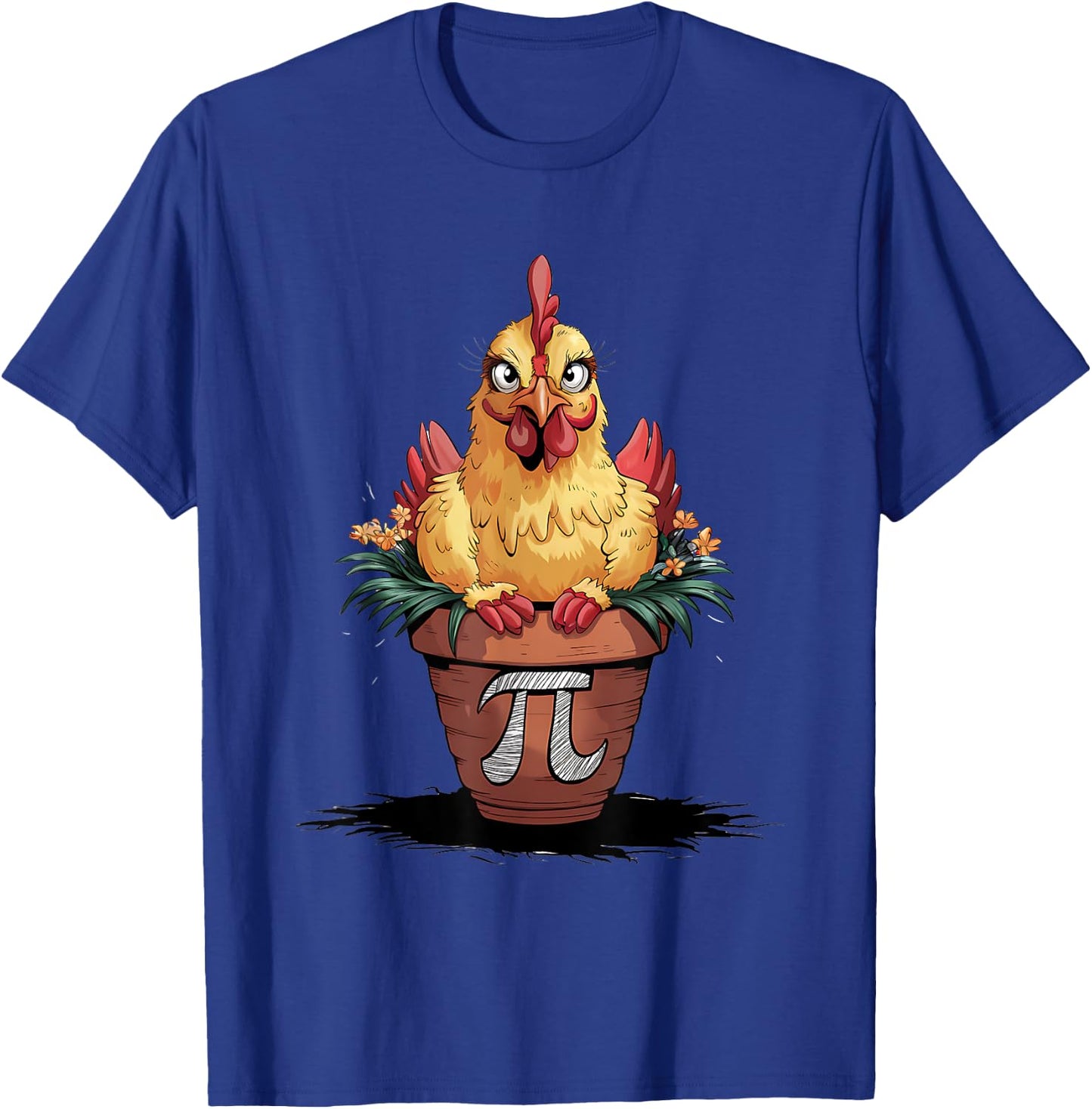 Math Lover Geek 3.14 Funny Chicken Pot PI Day T-Shirt - T-Shirt | Royal