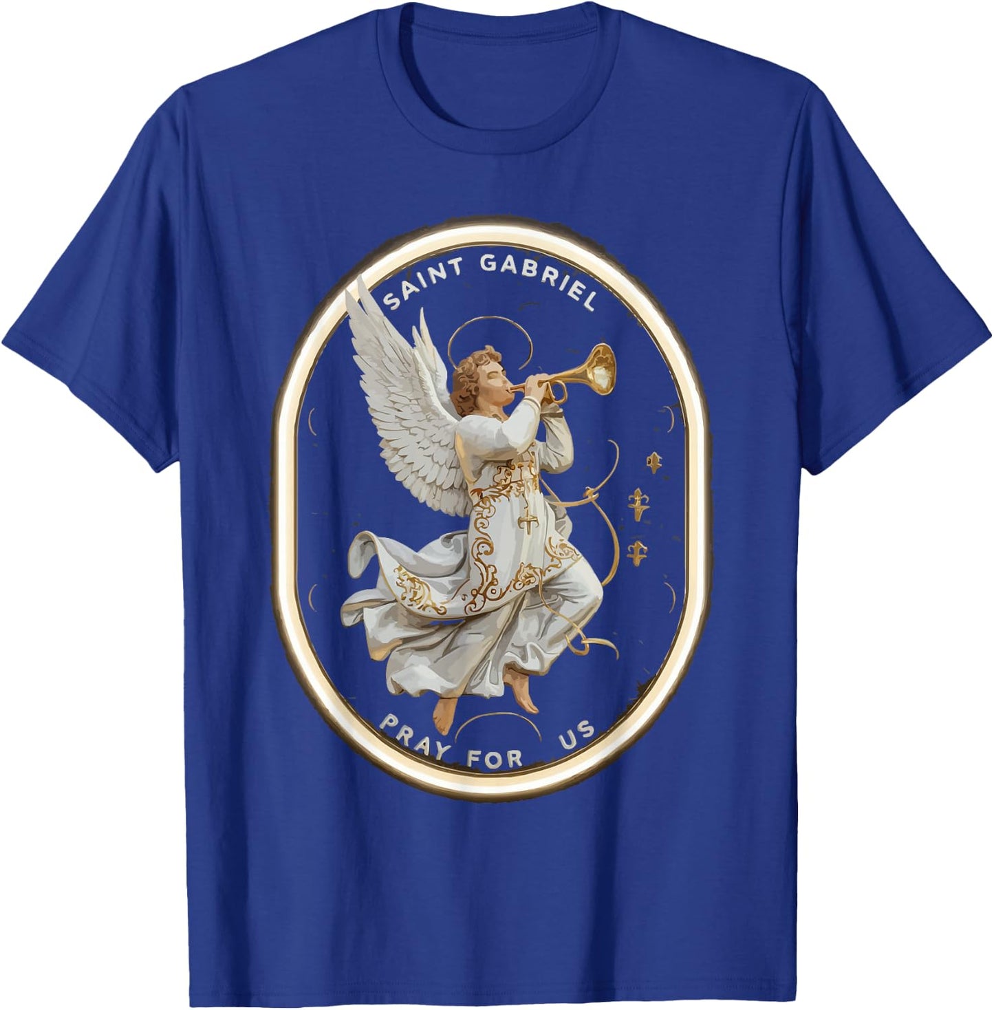 Archangel Gabriel Catholic Christianity Guardian Angel T-Shirt - T-Shirt | Royal