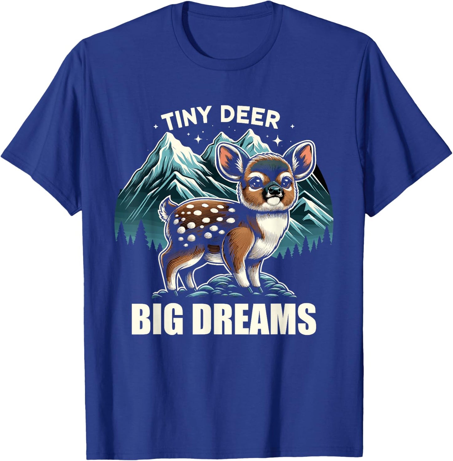 Cute Pudu Deer South America cartoon deer nature gift T-Shirt - T-Shirt | Royal