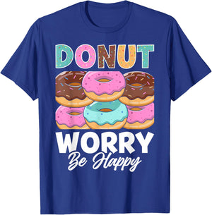 Donut Worry Be Happy T-Shirt - T-Shirt | Royal