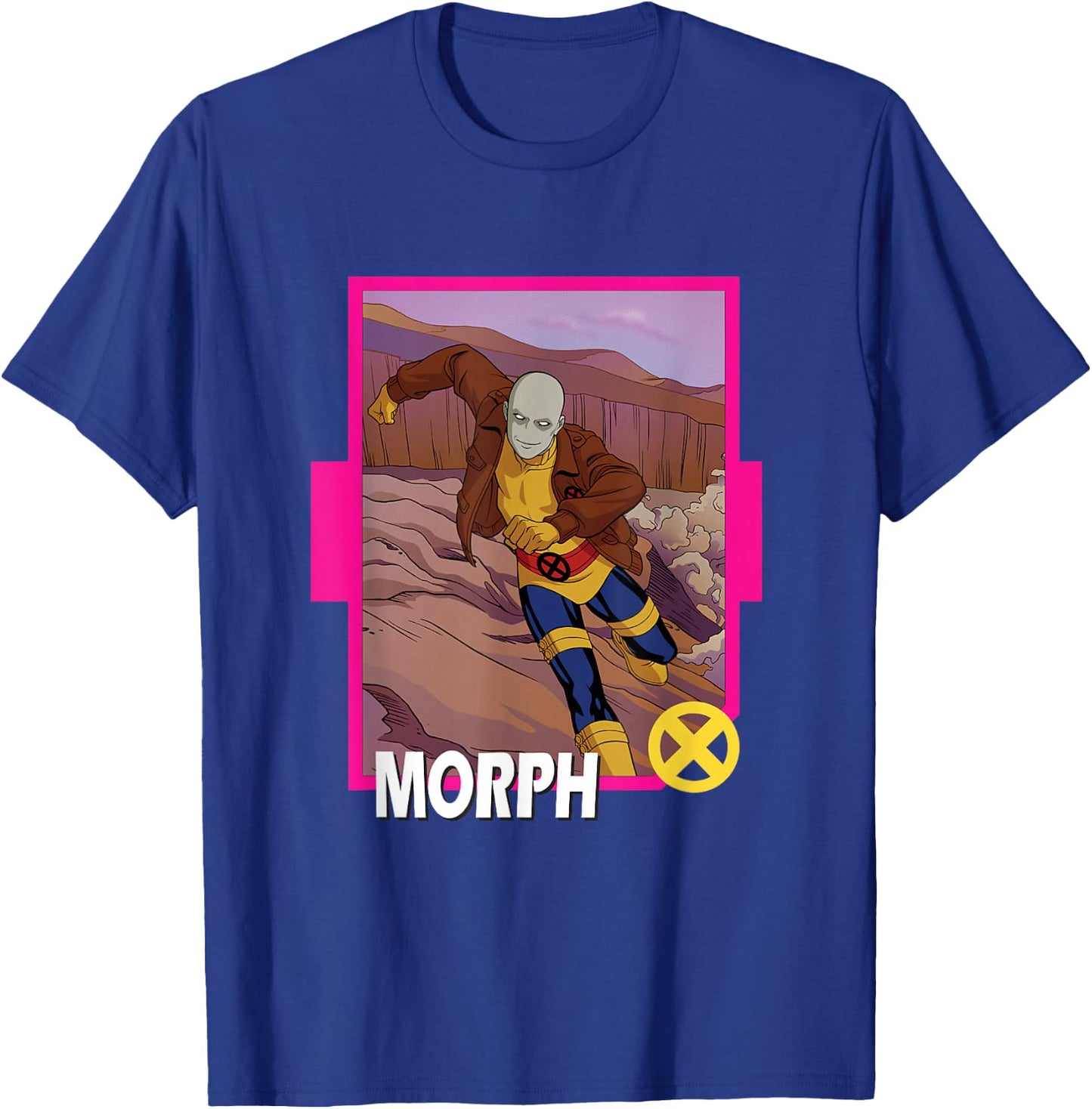 Marvel X-Men '97 Classic Morph Vintage Super Hero Card T-Shirt - T-Shirt | Royal