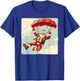 Funny Parachute Santa Costume for Festive Season T-Shirt - T-Shirt | Royal