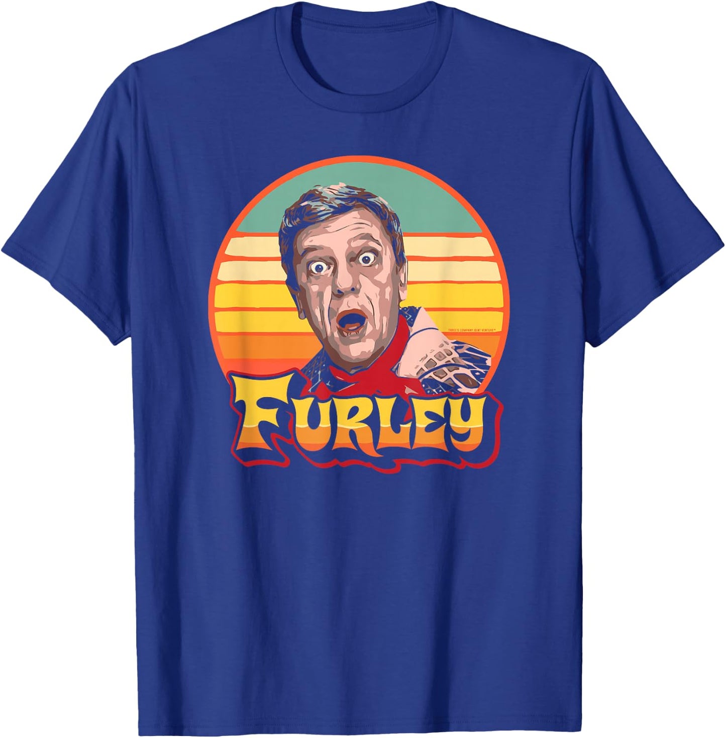 Funny Mister Furley Three's Company Retro Eighties Sunset T-Shirt - T-Shirt | Royal