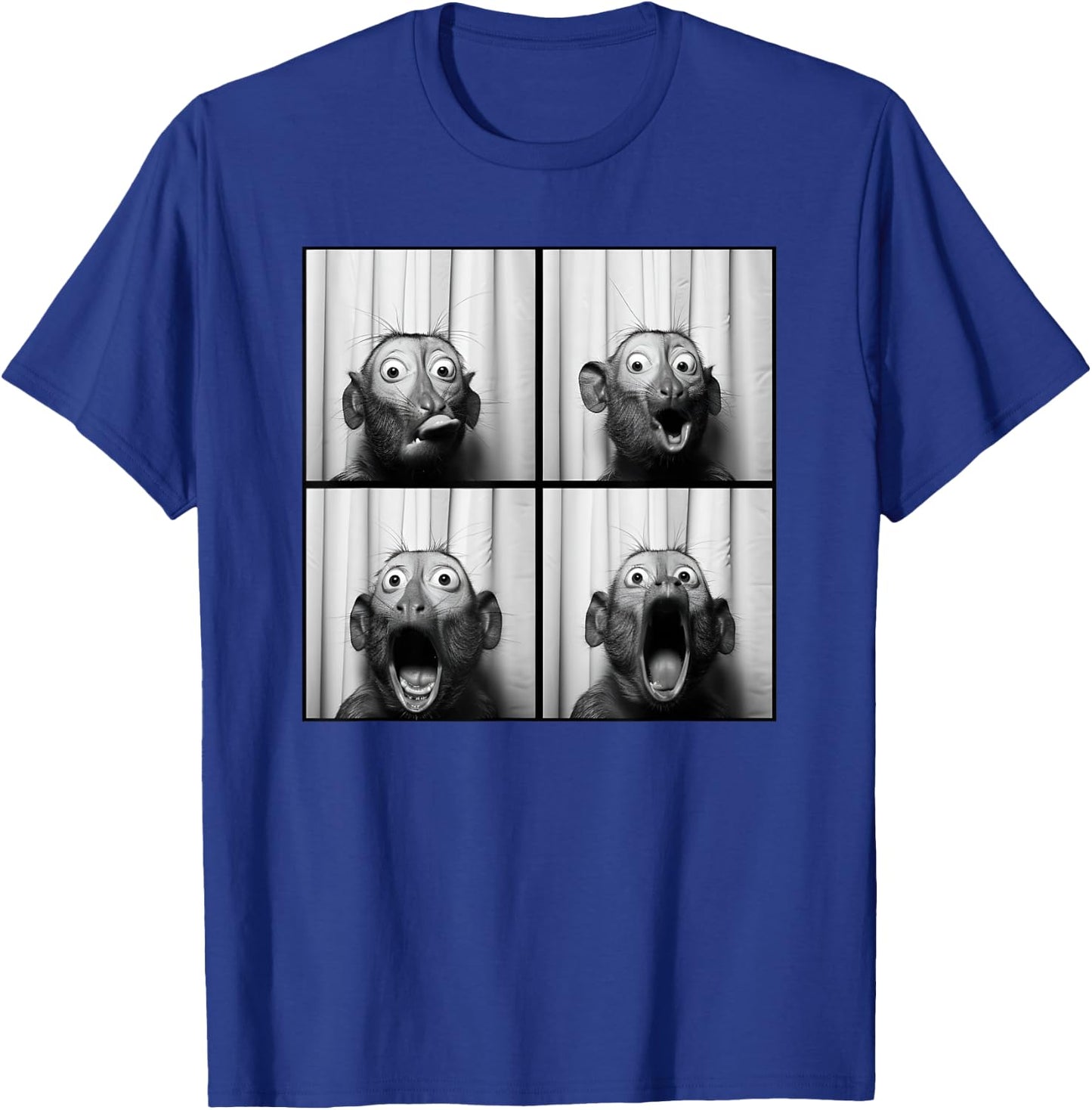 Weird Monkey Animal Face Photobooth T-Shirt - T-Shirt | Royal