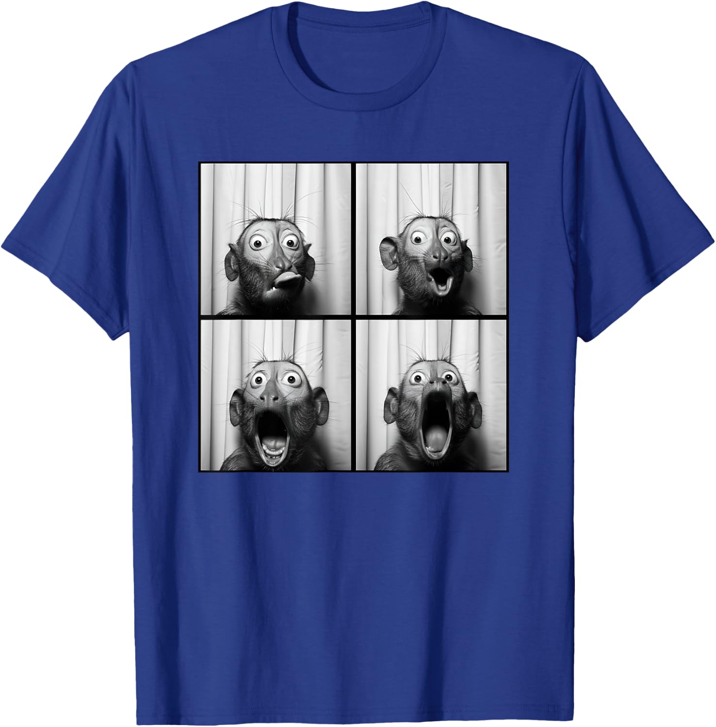 Weird Monkey Animal Face Photobooth T-Shirt - T-Shirt | Royal