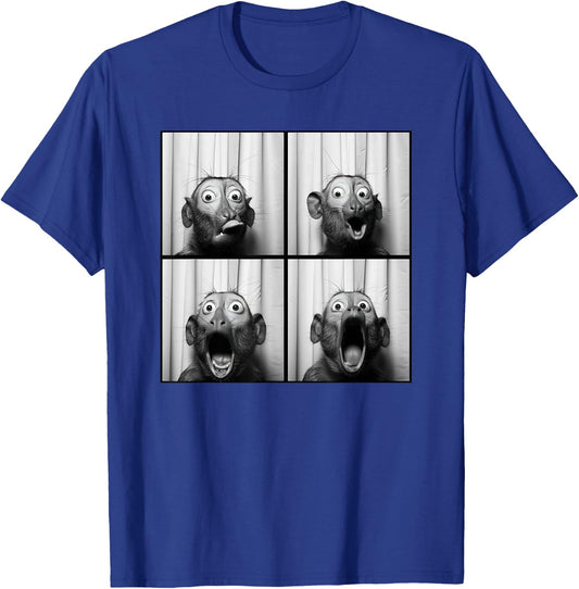 Weird Monkey Animal Face Photobooth T-Shirt - T-Shirt | Royal