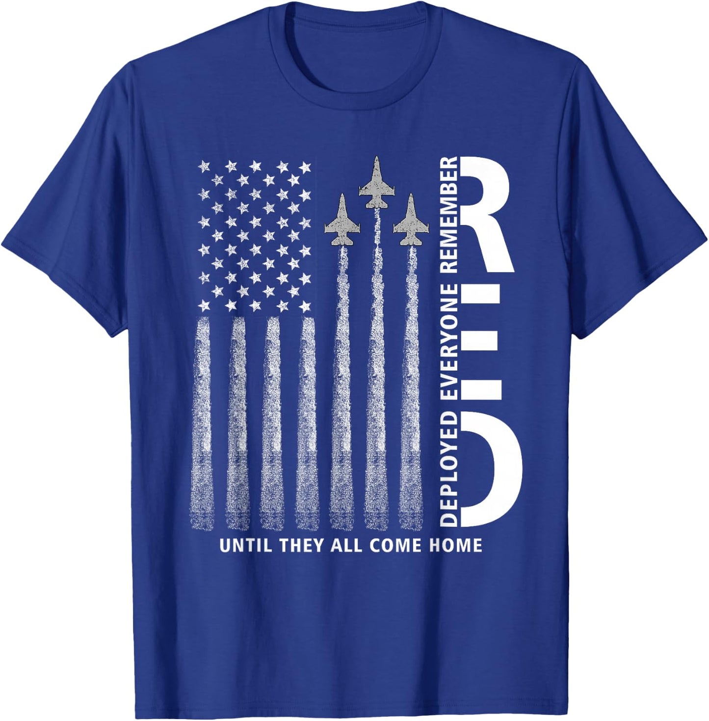 RED Friday Remember Everyone Deployed Military American Flag T-Shirt - T-Shirt | Royal
