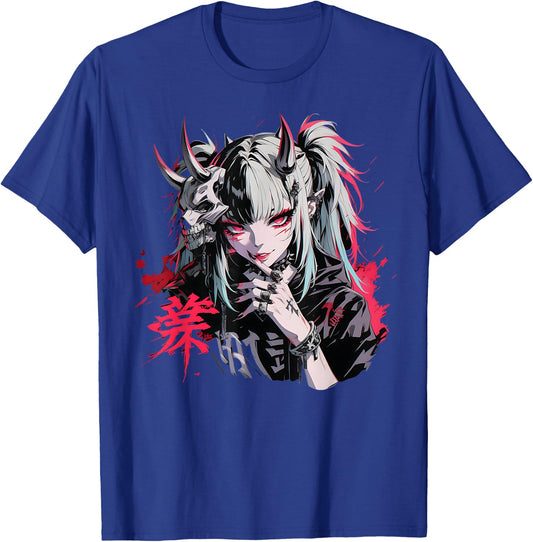 Gothic Anime Demon Waifu Cute Japan Manga Vaporware Retro T-Shirt - T-Shirt | Royal