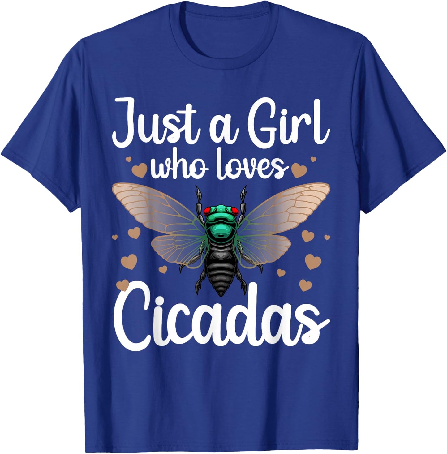 Funny Cicadas Art For Girls Kids Women Insect Lover Cicada T-Shirt - T-Shirt | Royal