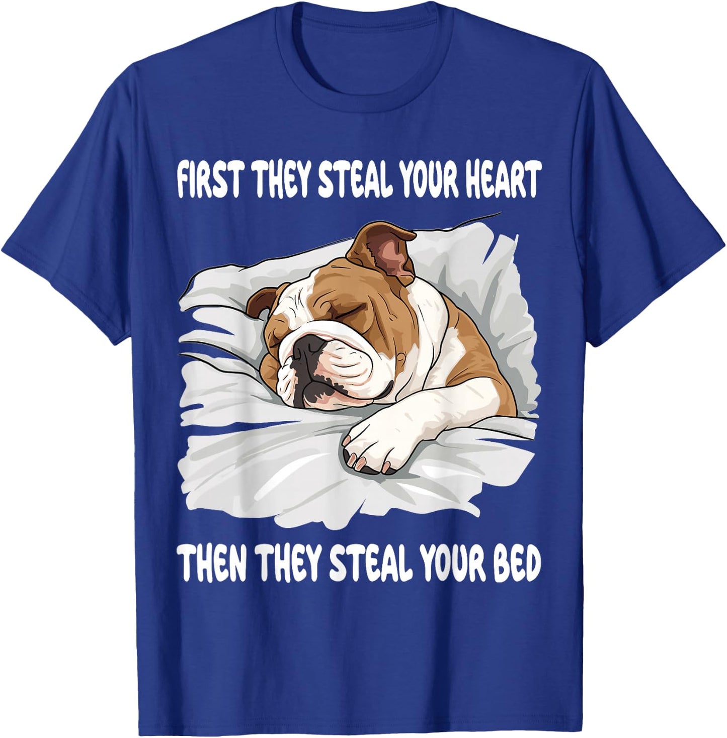 English Bulldog Sleeping Pajamas Nightgown T-Shirt - T-Shirt | Royal