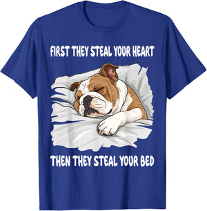 English Bulldog Sleeping Pajamas Nightgown T-Shirt - T-Shirt | Royal