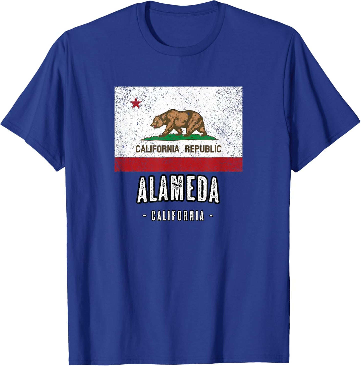 ALAMEDA California | City CA USA, California Flag T-Shirt - T-Shirt | Royal