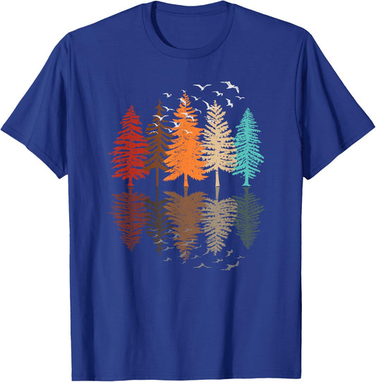 Trees Reflection Wildlife Landscape Nature Forest T-Shirt - T-Shirt | Royal