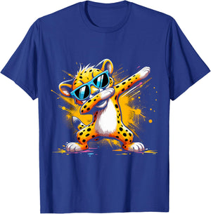 Dabbing Cheetah Sunglasses Cheetah Animal Colorful T-Shirt - T-Shirt | Royal