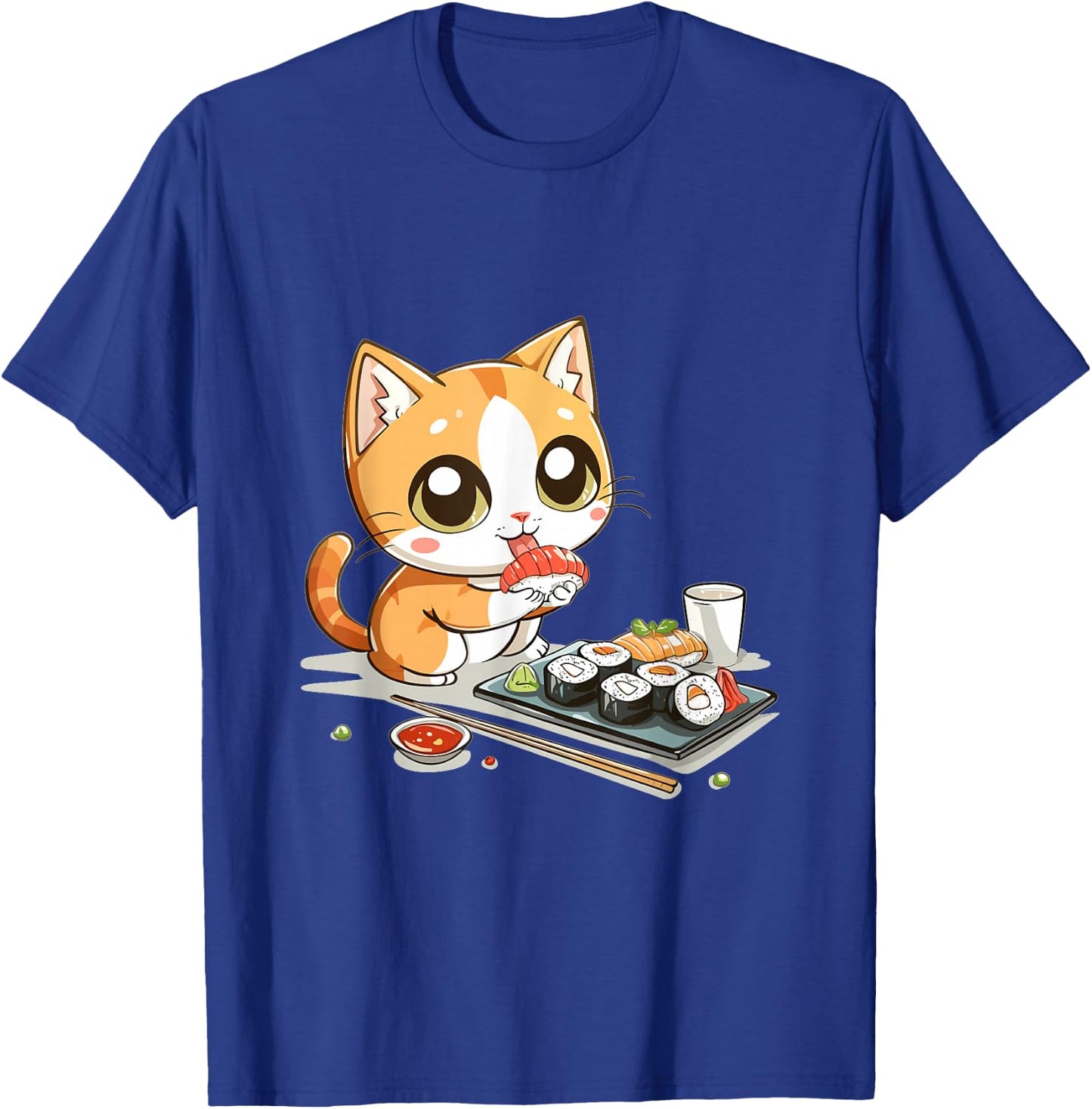 Cats and Sushi Japanese Food Kitten Kawaii Anime T-Shirt - T-Shirt | Royal