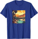Desert Oasis Vintage Landscape Graphic T-Shirt - T-Shirt | Royal