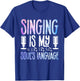 Music Notes Singer Performance Microphone T-Shirt - T-Shirt | Royal