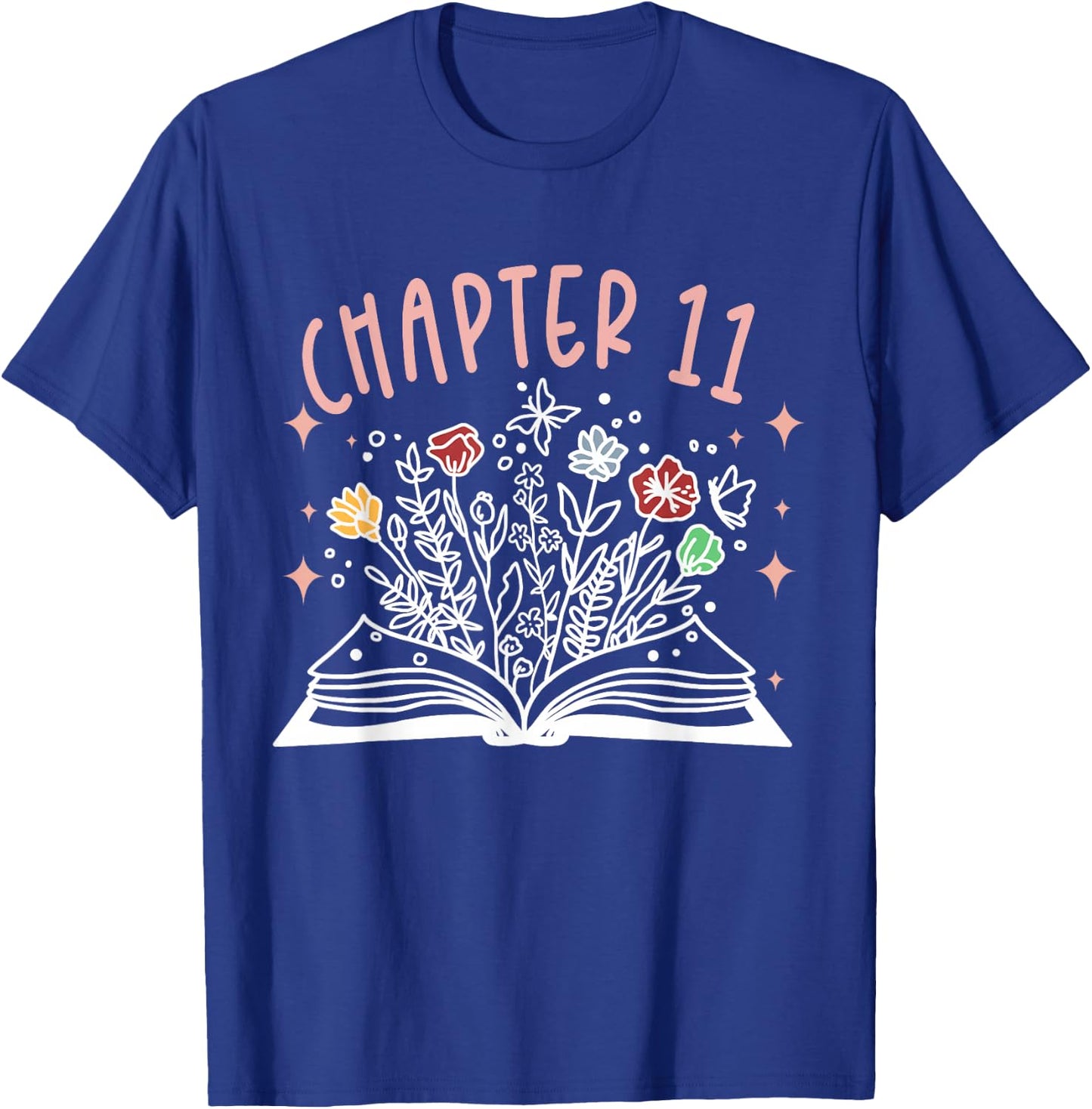 Chapter 11th Birthday Bookworm 11 Years Old For Book Loves T-Shirt - T-Shirt | Royal