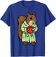 Squirrel Bathrobe Coffee Funny Rodent Mom Dad Men Women Kids T-Shirt - T-Shirt | Royal
