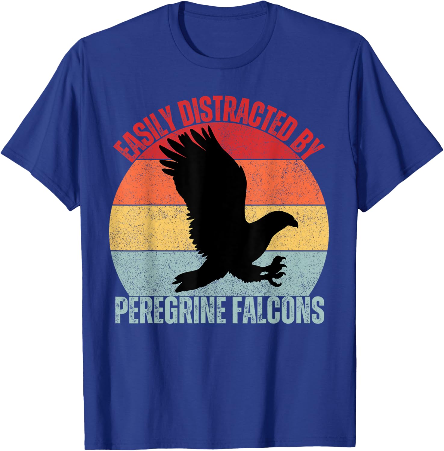 Easily Distracted By Peregrine Falcons Birds Kids Falcon T-Shirt - T-Shirt | Royal