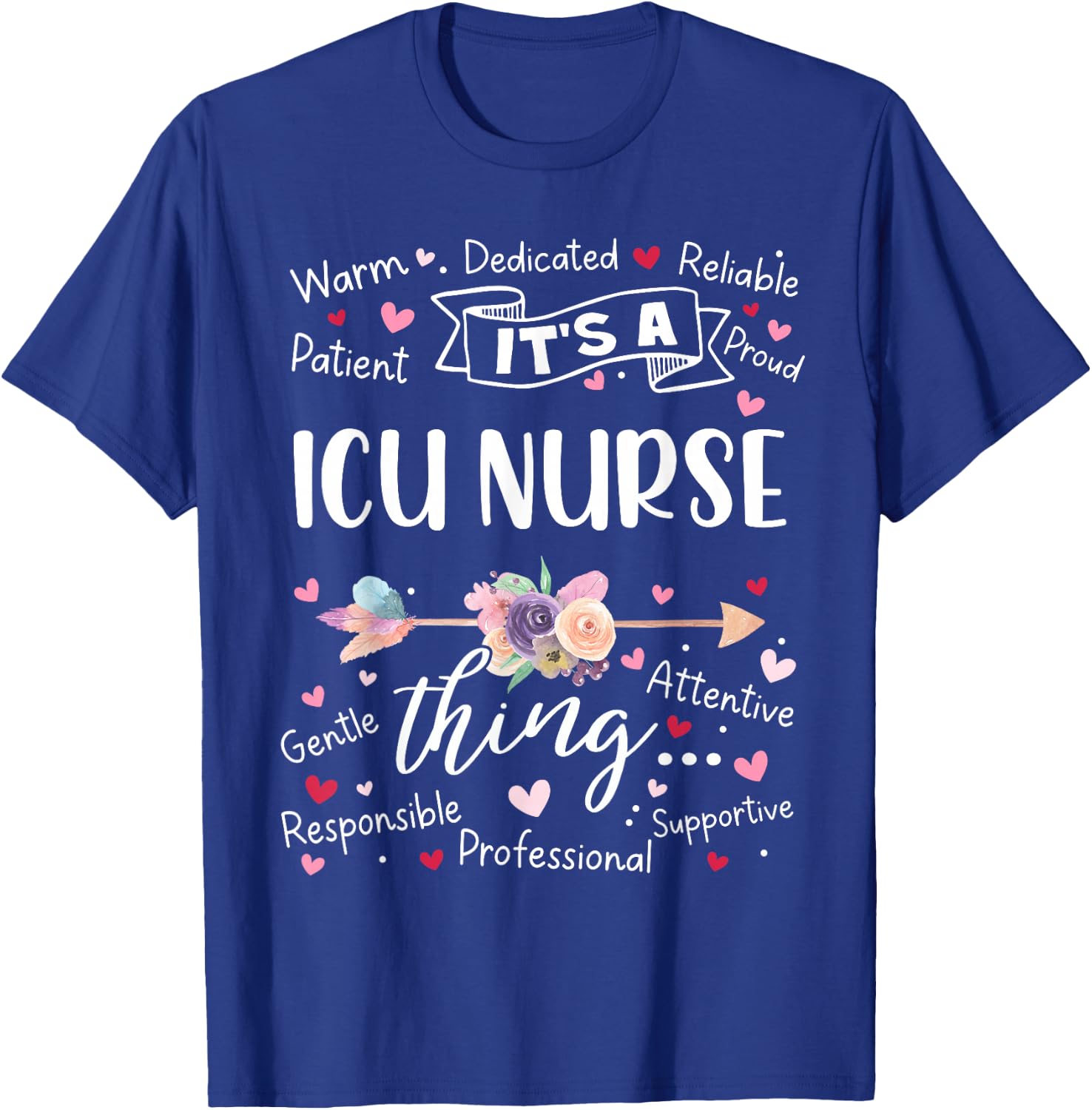 ICU Registered Nurse Intensive Care Unit RN Squad Team Crew T-Shirt - T-Shirt | Royal