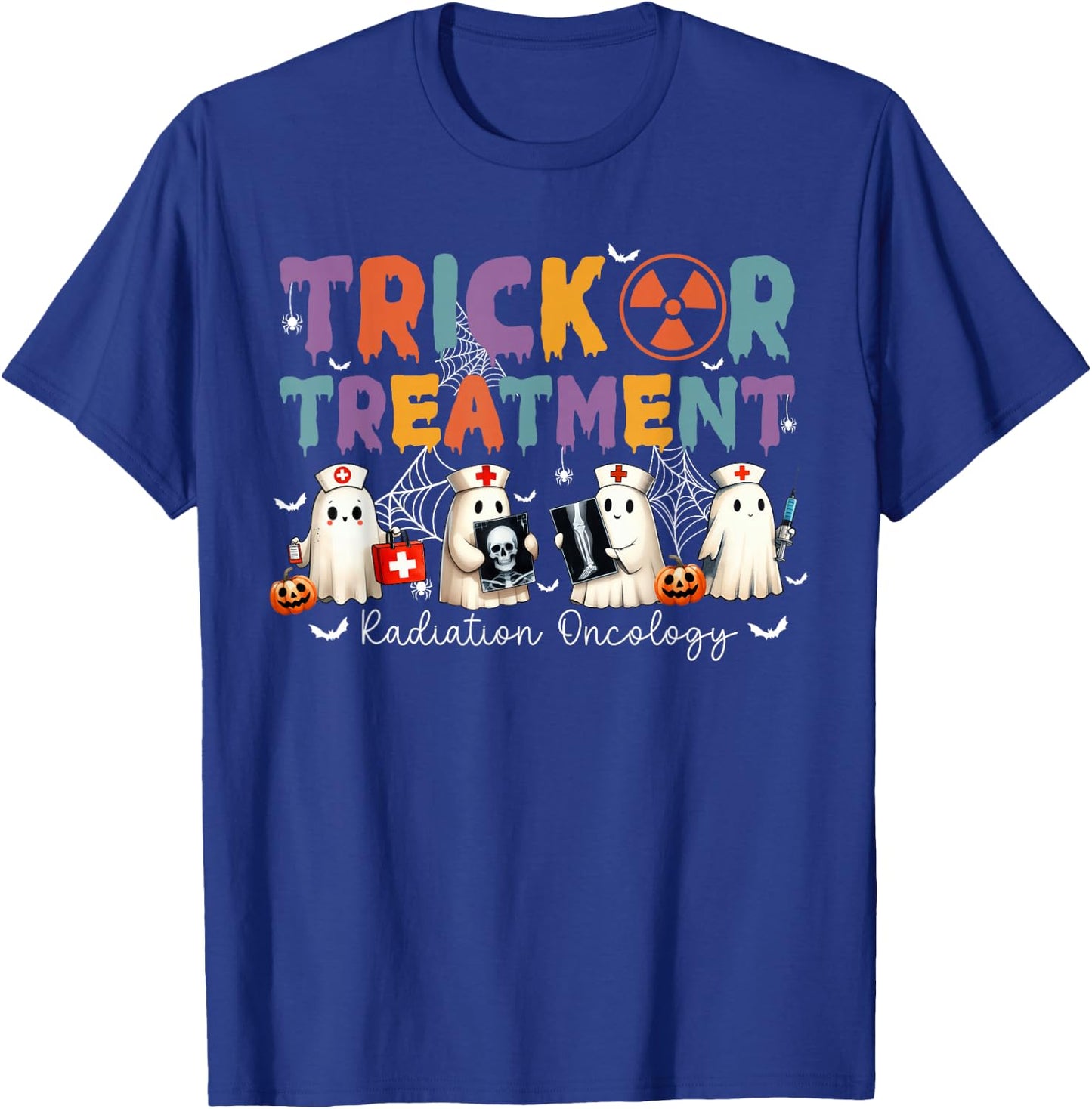 Treat Or Treatment Radiation Oncology T-Shirt - T-Shirt | Royal