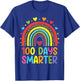 100 Days Of School Smarter Rainbow 100th Day Teacher Student T-Shirt - T-Shirt | Royal