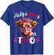 I'm Two Years Old Girl It's My 2nd Birthday Highland Cow T-Shirt - T-Shirt | Royal
