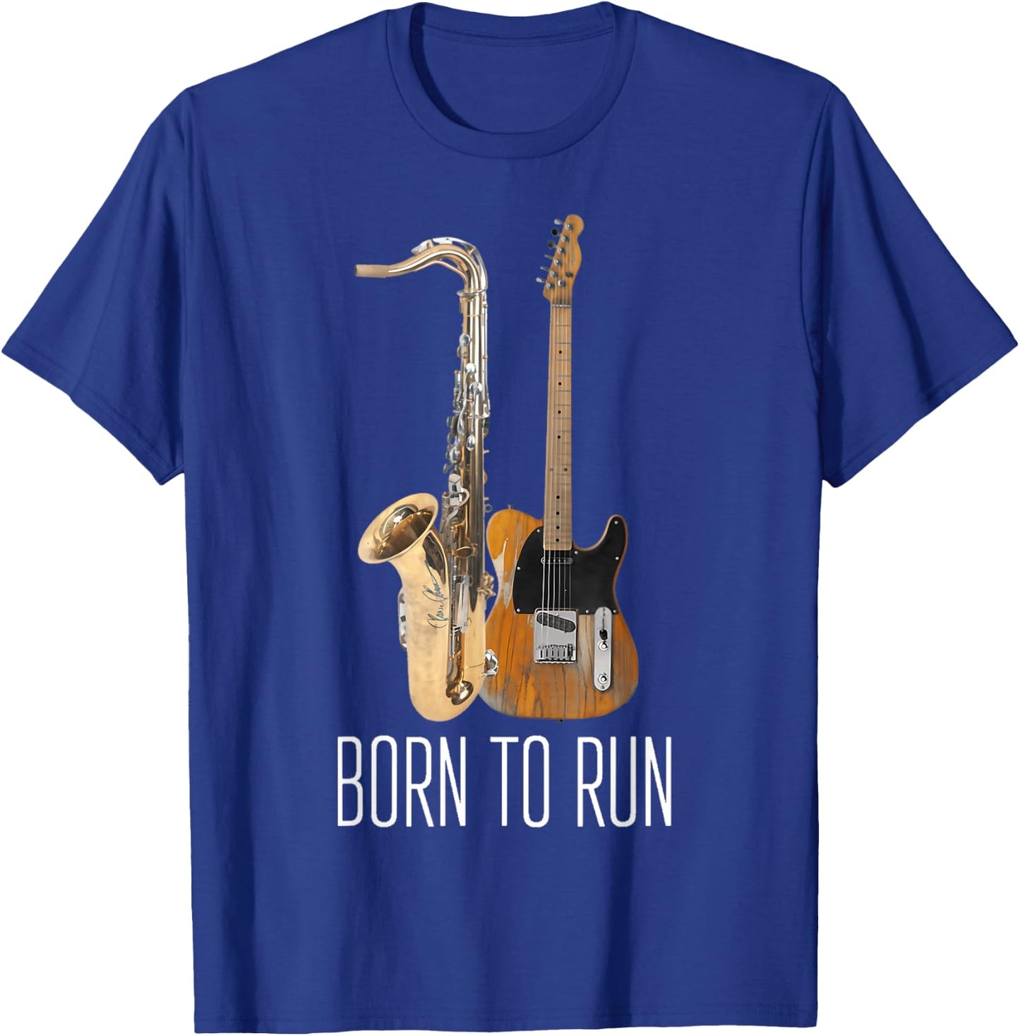 31 Born To Run Saxophone Vintage Music Amp Guitar Active T-Shirt - T-Shirt | Royal