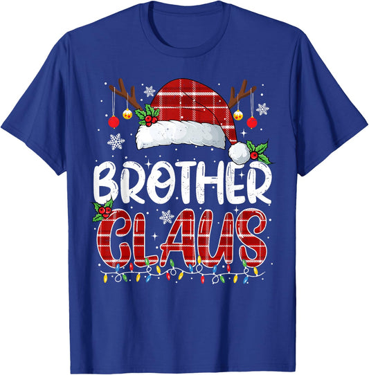 Brother Claus Christmas Lights Pajama Family Matching T-Shirt - T-Shirt | Royal