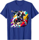 Colorful Polo Player on Horse Equestrian T-Shirt - T-Shirt | Royal