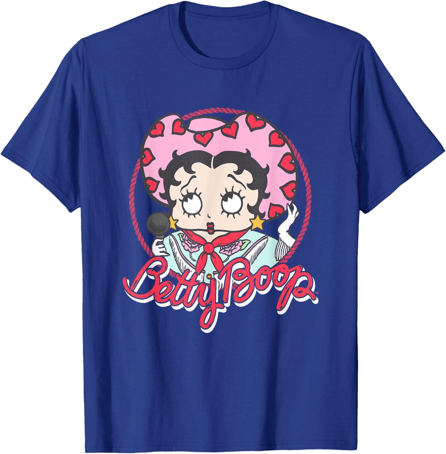 Betty Boop Cute Cowgirl Boop Retro Vintage Chest Portrait T-Shirt - T-Shirt | Royal