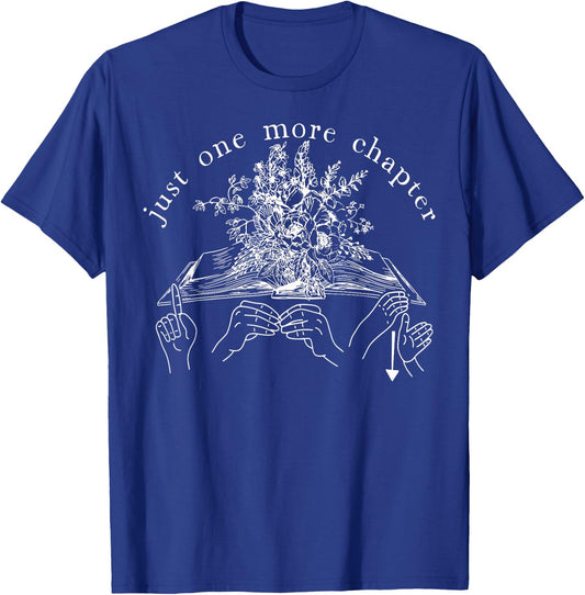 Just One More Chapter Deaf ASL Reading Book Librarian T-Shirt - T-Shirt | Royal