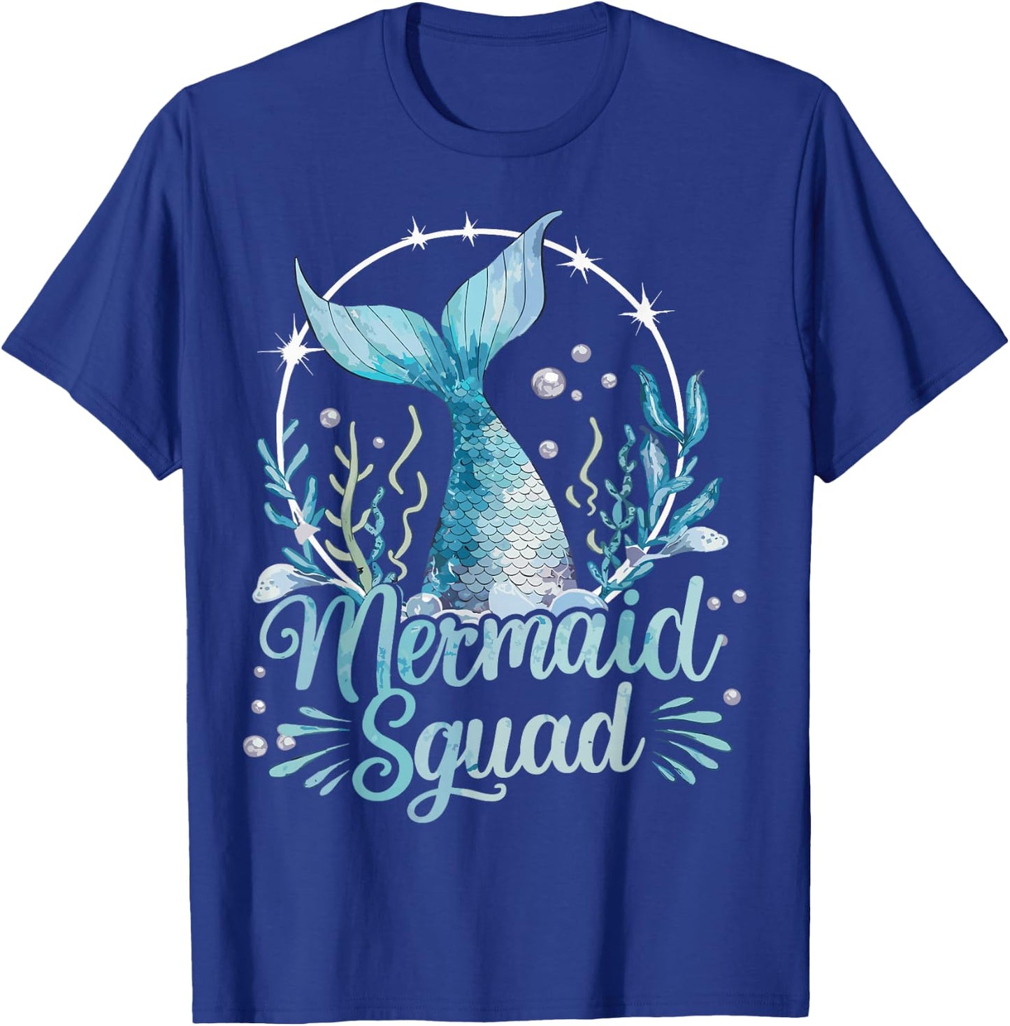 Mermaid Birthday Squad Mermaid T-Shirt - T-Shirt | Royal