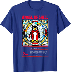 Funny Angel of shell Linux T-Shirt - T-Shirt | Royal