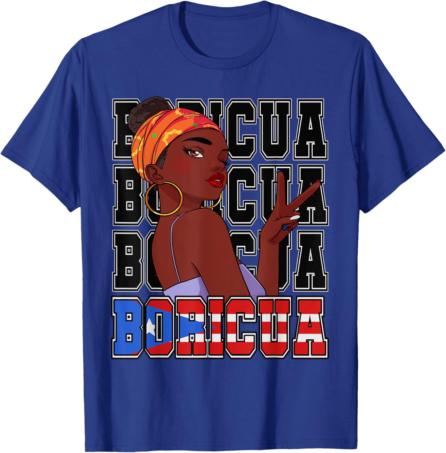Puertorriquena Girl Morena Boricua Puerto Rico PR Vacation T-Shirt - T-Shirt | Royal
