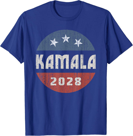 Retro Kamala Harris 2028 For President Election Campaign T-Shirt - T-Shirt | Royal