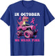 In October We Wear Pink Breast Cancer Trex Dino Kids T-Shirt - T-Shirt | Royal