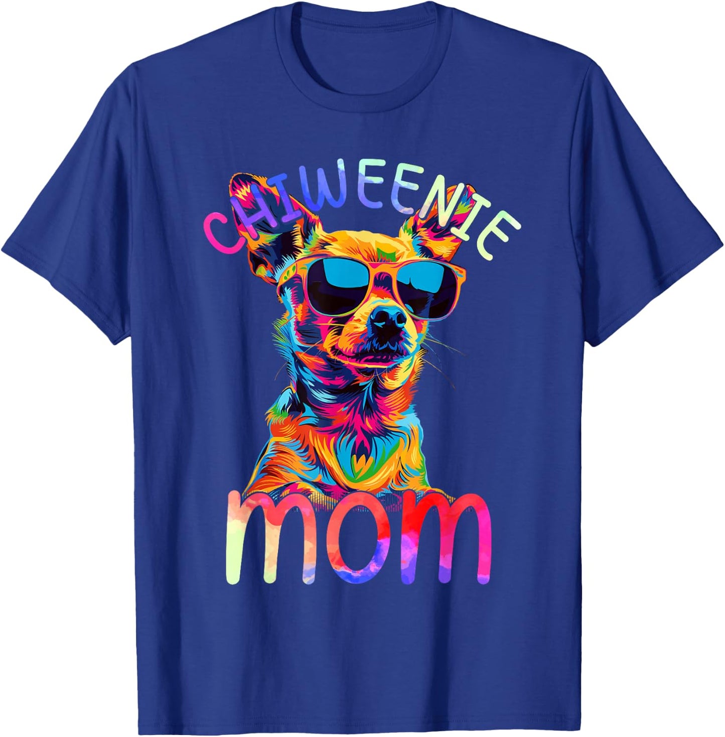 Chiweenie Mom Colorful Pop Art Chiweenie Dog T-Shirt - T-Shirt | Royal