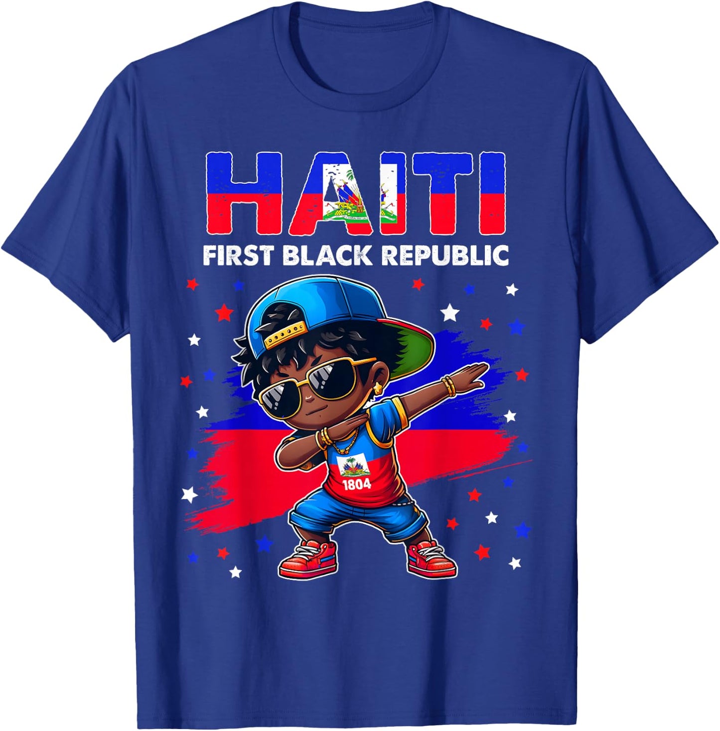 Haiti the First Black Republic 1804 Haiti Flag for kids T-Shirt - T-Shirt | Royal