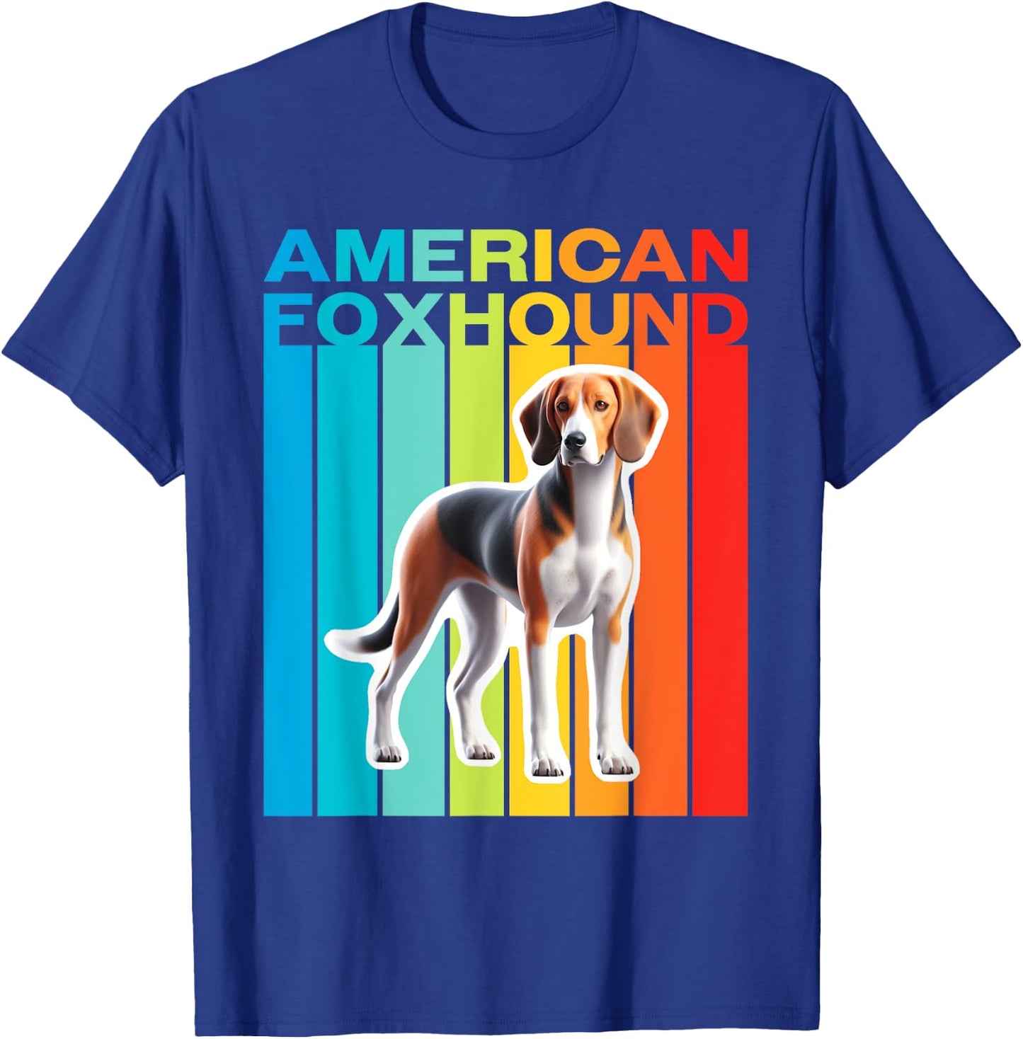 Colorful American Foxhound T-Shirt - T-Shirt | Royal