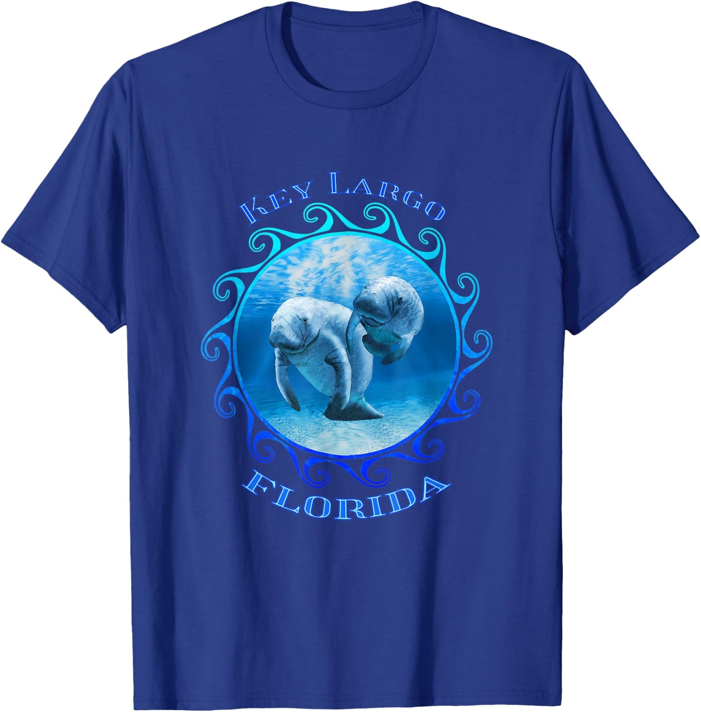 Key Largo Florida Vacation Swimming Manatees T-Shirt - T-Shirt | Royal